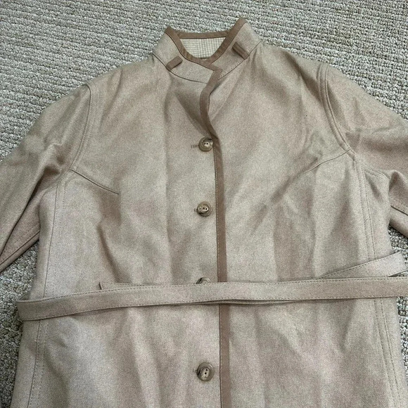 Vintage 80s Wool Button Down Coat - Picture 2 of 6